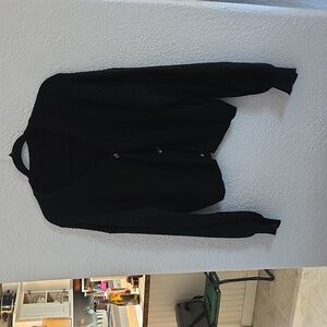 SHEIN Curve Button Front Cardigan – Black | 1XL